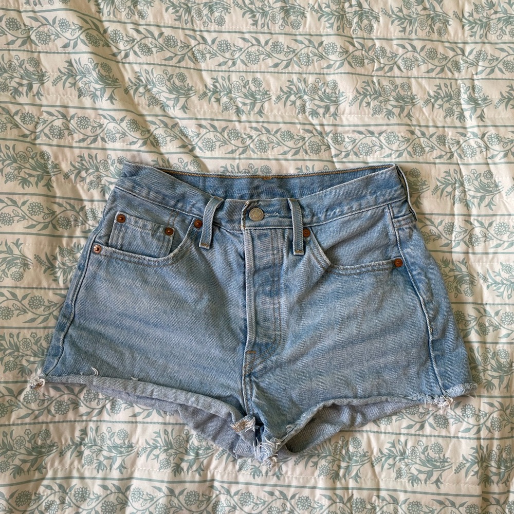 Levi's Blue Jean Shorts Distressed Cut-Off Style